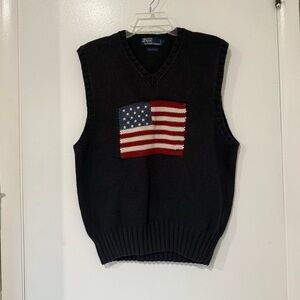 Vintage Polo by Ralph Lauren American Flag Sweater Vest